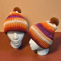 Knitted beanie - orange