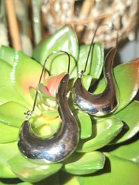 Image 2 of Sculpted Drop Silver Earrings