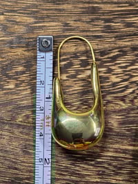 Image 4 of Sculpted Drop Gold Earrings