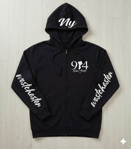 Image of EXCLUSIVE 914 COUNTY MAP ZIPUP HOODIE