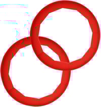 Image 1 of Adjustable Silicone Pie Crust Shields - Baking Protectors Cover Ring Fits 8-11.4 Inch Pies