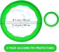 Image 3 of Adjustable Silicone Pie Crust Shields - Baking Protectors Cover Pie Edge, Fit 8-11.4 Inch Pies