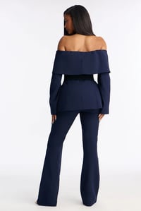Image 2 of Navy blue belted set