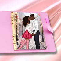 Image 1 of Planner Dashboard Cover - Valentine Couple (Melanated)