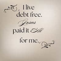Image 2 of Debt Free - Inspired Spaces Wall Decal 