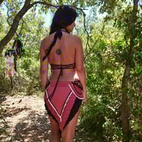 Image 6 of Rooted Peach Tribal Leaf Set - M