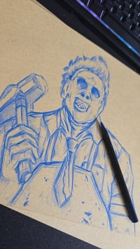 DESSIN LEATHERFACE  n°1/1