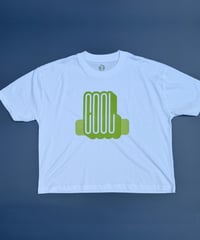 Image 2 of Cool - Women's Cropped Boxy 100% Organic Cotton Tee Shirt