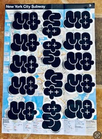 NY Black Throwups Subway Map