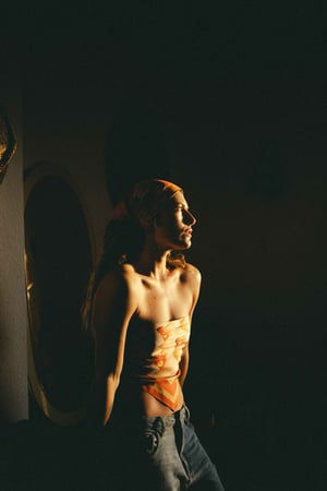 Pañuelo fruta mordida. 