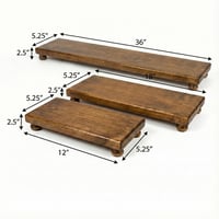 Image 4 of Handmade Rustic Pine Wood Display Riser: Farmhouse Table Decor