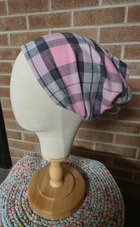 Image 1 of Cotton Flannel Crown Cover in Pink & Grey