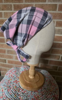 Image 2 of Cotton Flannel Crown Cover in Pink & Grey