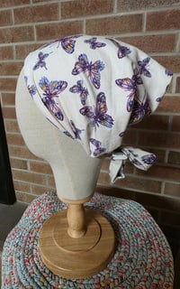 Image 1 of Cotton Flannel Crown Cover in Butterflies 