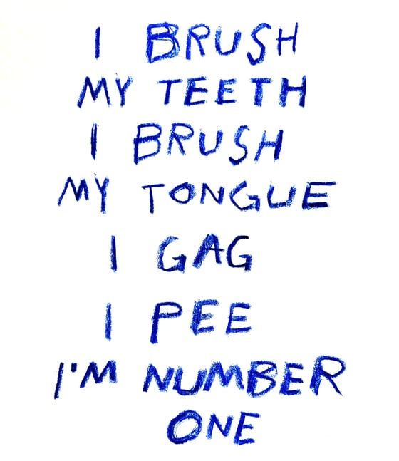 Image of BRUSH GAG PEE POEM