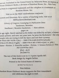 Image 3 of Brandon Sanderson "Steelheart (The Reckoners, Book 1)" Hardcover #FIRST EDITION#