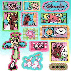 angel girls sticker sheet