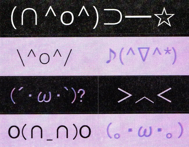 emoticon riso sticker sheet