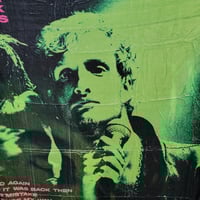 Image 2 of Custom designed Layne Staley Tribute Blanket in green 