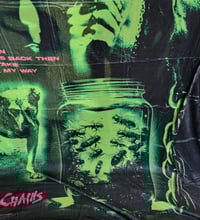 Image 3 of Custom designed Layne Staley Tribute Blanket in green 