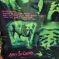 Image 4 of Custom designed Layne Staley Tribute Blanket in green 