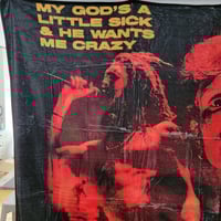 Image 6 of Custom designed Layne Staley Tribute Blanket in RED