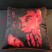 Image 1 of Custom-designed Layne Staley Tribute Throw Pillow RED