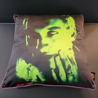 Image 1 of Custom-designed Layne Staley Tribute Throw Pillow GREEN 
