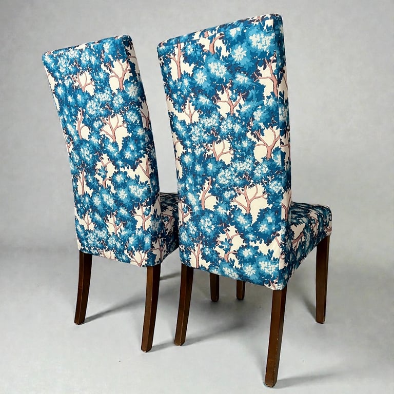Blue Woodland Dining chairs set of 4 Image 3