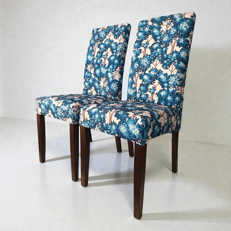 Blue Woodland Dining chairs set of 4