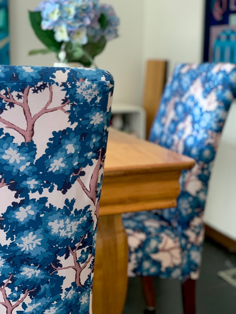 Blue Woodland Dining chairs set of 4 Image 5
