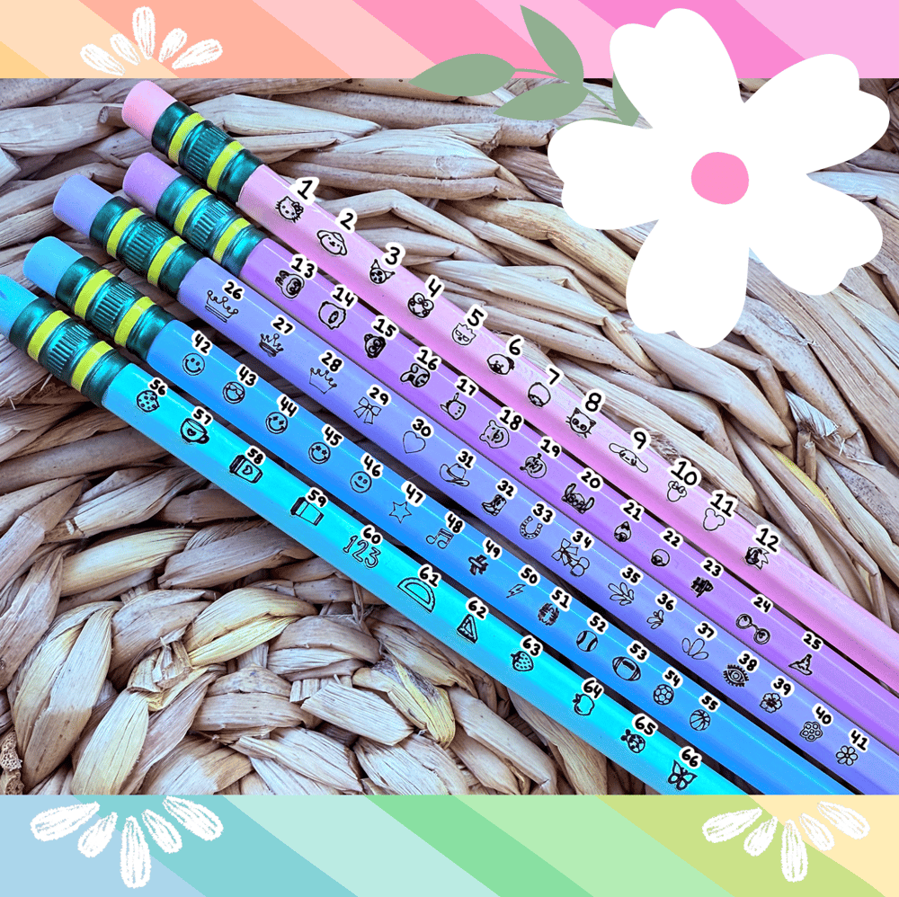 Image of Metallic First Name and Character Pencil