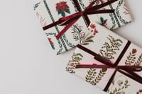 Image 2 of FOUR FLORAL RED BOTANICAL LUXURY GIFT WRAP PAPERS