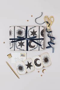 Image 2 of CONCERTINA MOON SUN STAR CELESTIAL DIE CUT MINI CARD