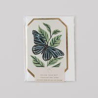 Image 3 of CONCERTINA BOTANICAL BUTTERFLY DIE CUT MINI CARD 