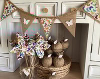 Image 1 of Hand-Created Rustic Bunting #48