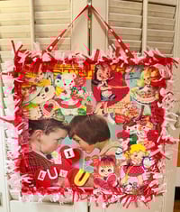 Vintage "I Luv U" LP Cover Valentine's Day Decoration