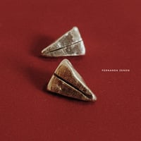 Image 1 of Tri P Line Earrings 