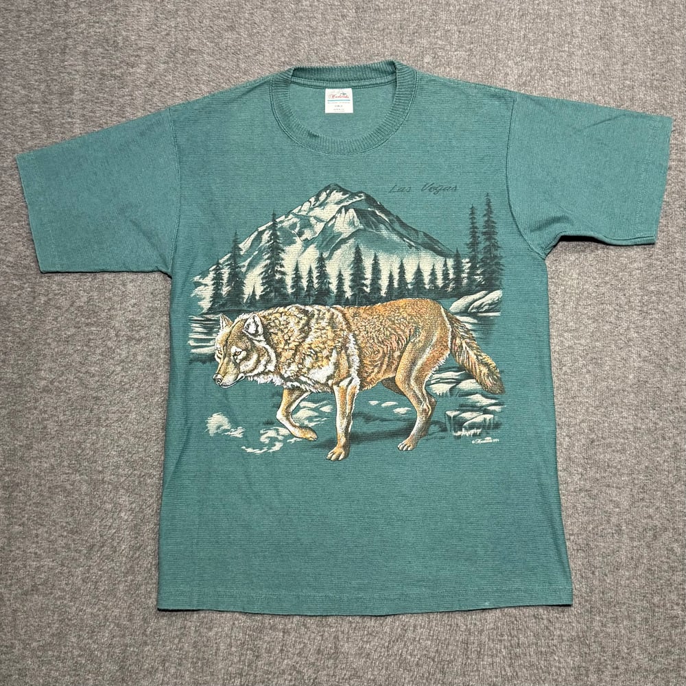 Image of 1990s Wolf Mountain Animal Nature Graphic Tee