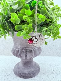 Peony Petal Engraving Daisy Pendant