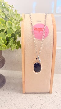 Black onyx Leaf Pendant