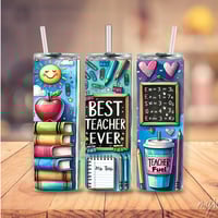 Image 4 of Teacher Life 20oz Skinny Tumbler