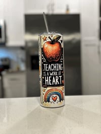Image 1 of Teacher Life 20oz Skinny Tumbler