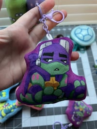 Image 3 of 10cm (3.5-4in) Plush Turtle Keychain (LAST CHANCE)