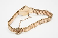 Image 5 of Victorian Gold Filled Link Bracelet with Rose Cut Garnets