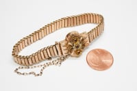Image 8 of Victorian Gold Filled Link Bracelet with Rose Cut Garnets