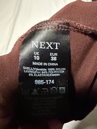 Image 5 of Vintage 90s / Y2K brown embroidered and embellished halter neck top size UK size 10