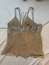 Image 4 of Vintage Aftershock silk sequin fairy cami, Size UK 12-14