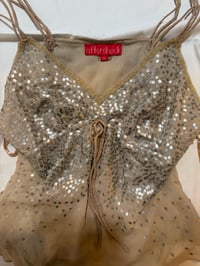 Image 5 of Vintage Aftershock silk sequin fairy cami, Size UK 12-14