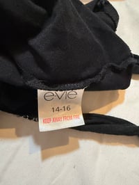 Image 6 of Vintage black halter neck silver cami top, Size UK 14